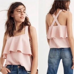 Madewell Texture & Thread Tiered Tank XS NWT